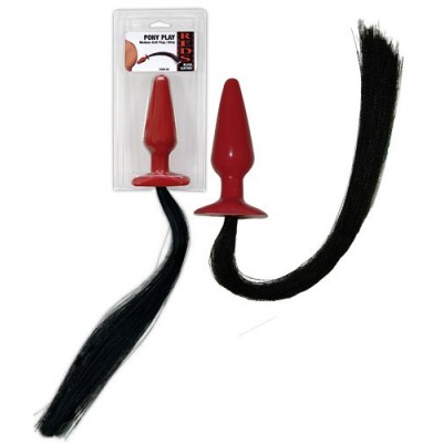 Analni čep Pony tail red
