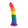 Mavričen silikonski dildo Pride