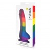 Mavričen silikonski dildo z modi Pride